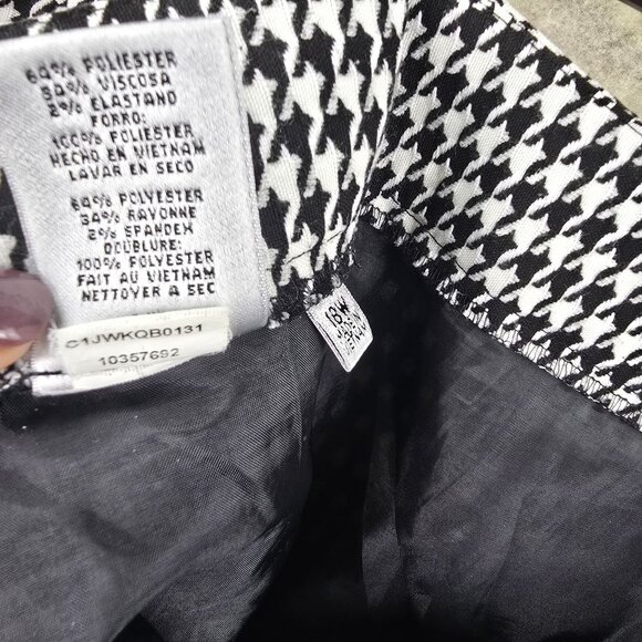 Kasper Womens Houndstooth Pleated Skirt Size 18W Polyester Blend - Picture 7 of 9